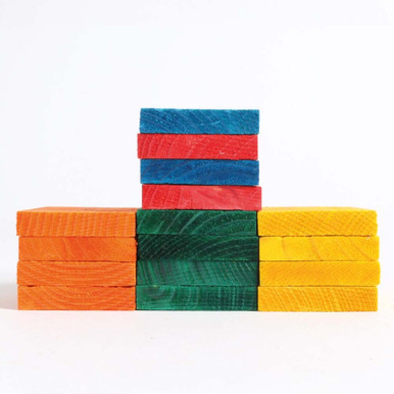 Coloured Wood Slats Medium – Parrot Toy Parts – Pack of 16