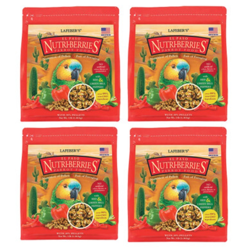 Lafeber NutriBerries Spicy El Paso 1.36kg Complete Parrot Food Case of 4
