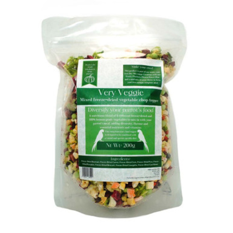 Mikey & Mia Very Veggie Freeze Dried Parrot Food 100g