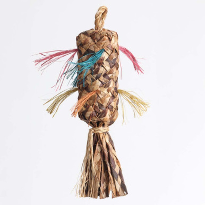 Natural Pinata Square Palm Leaf Parrot Toy Small