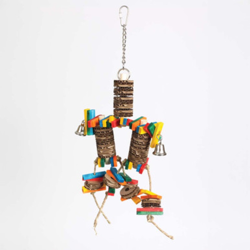 Pop Pop Wood and Cardboard Chewable Parrot Toy