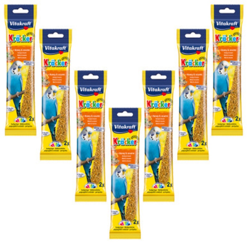 Vitakraft Budgie Treat Sticks Honey and Sesame Case of 7
