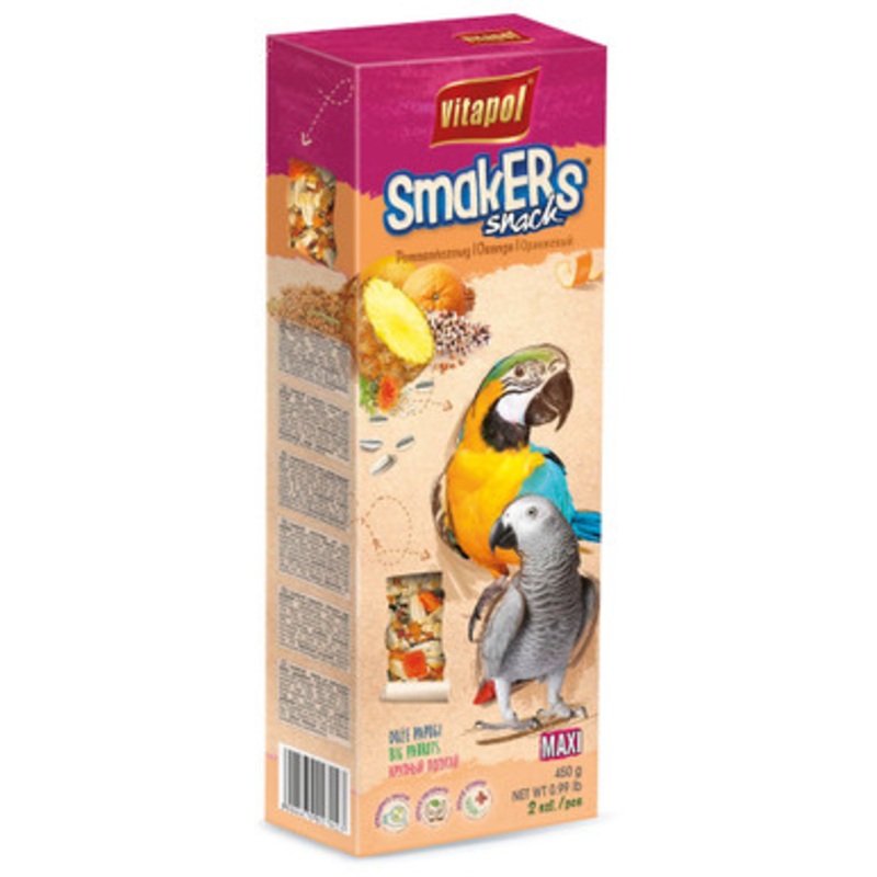 Vitapol Maxi Parrot Sticks Twinpack – Orange