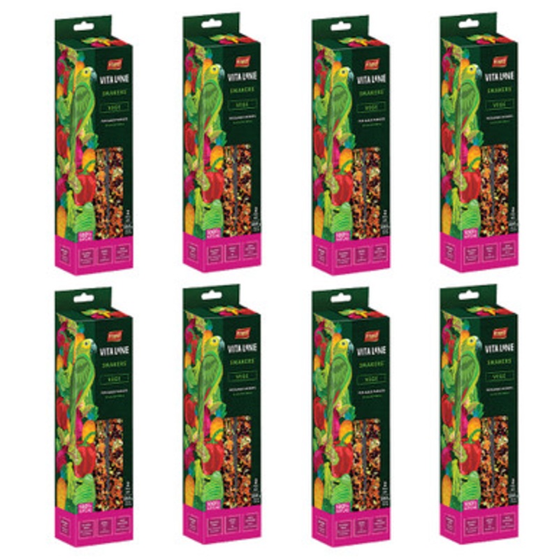 Vitapol Vitaline Twinpack Smaker Parrot Treat Stick Vegetable Case of 8