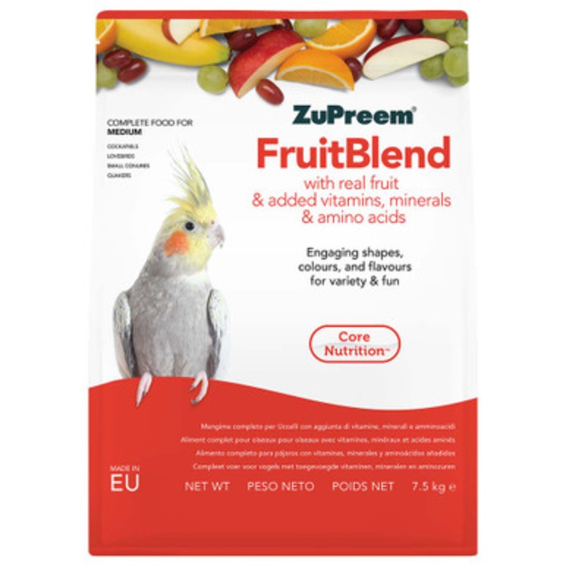 ZuPreem FruitBlend Complete Cockatiel Food 7.5kg