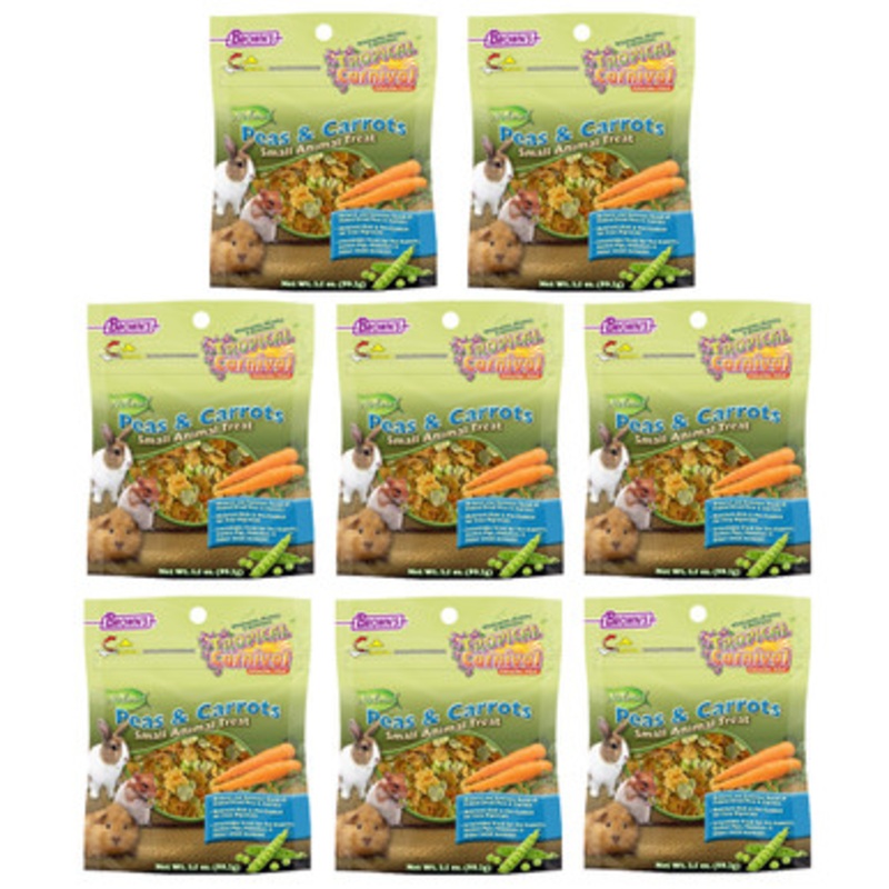 Brown`s Tropical Carnival Peas and Carrots Small Animal Treat – 99.2g Case of 8