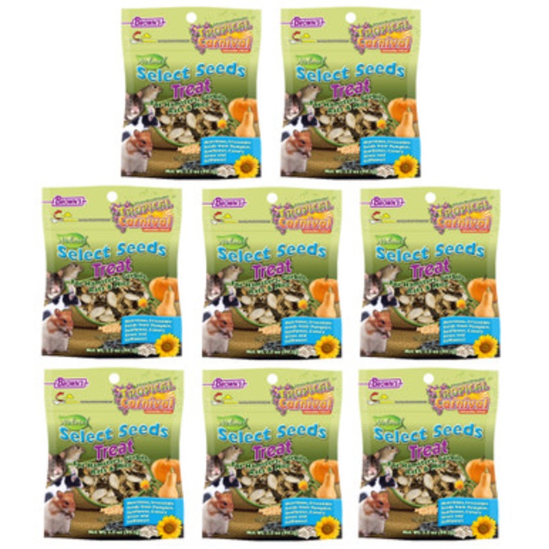 Brown`s Tropical Carnival Select Seeds Small Animal Treat – 99.2g Case of 8