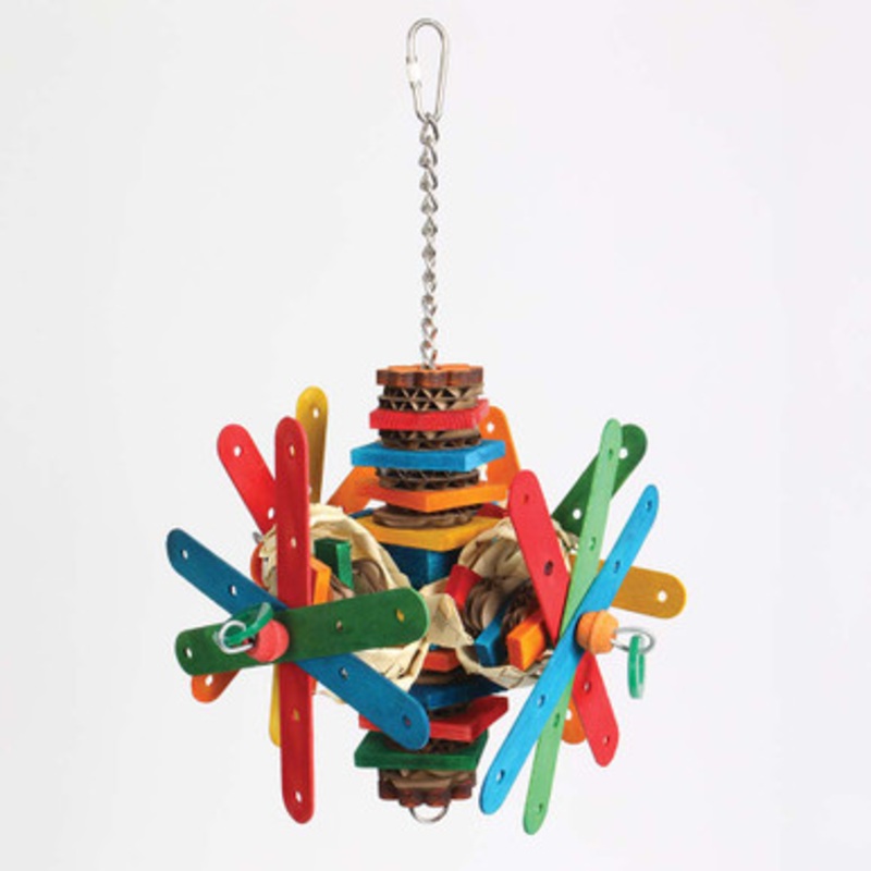 Coloured Bamboo Sticks Dazzling Parrot Toy