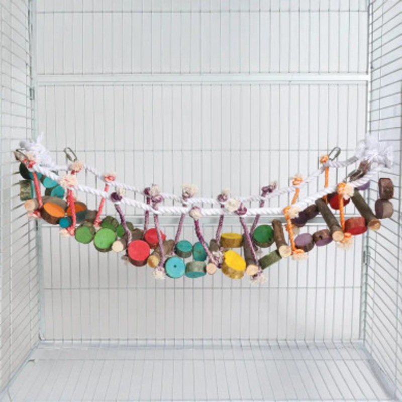 Jungle Wood and Rope Ladder Parrot Toy