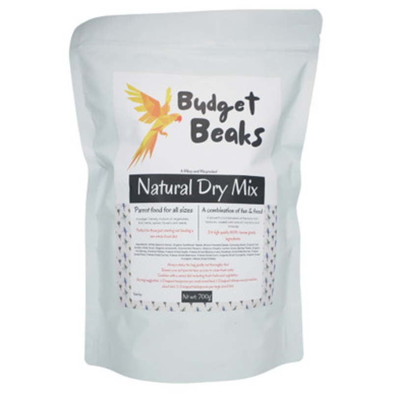 Mikey & Mia Budget Beaks Natural Dry Mix Parrot Food 150g