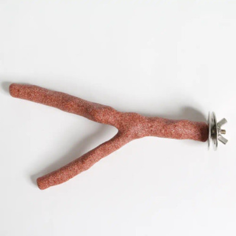 Mineral Forked Perch for Parrots – Small