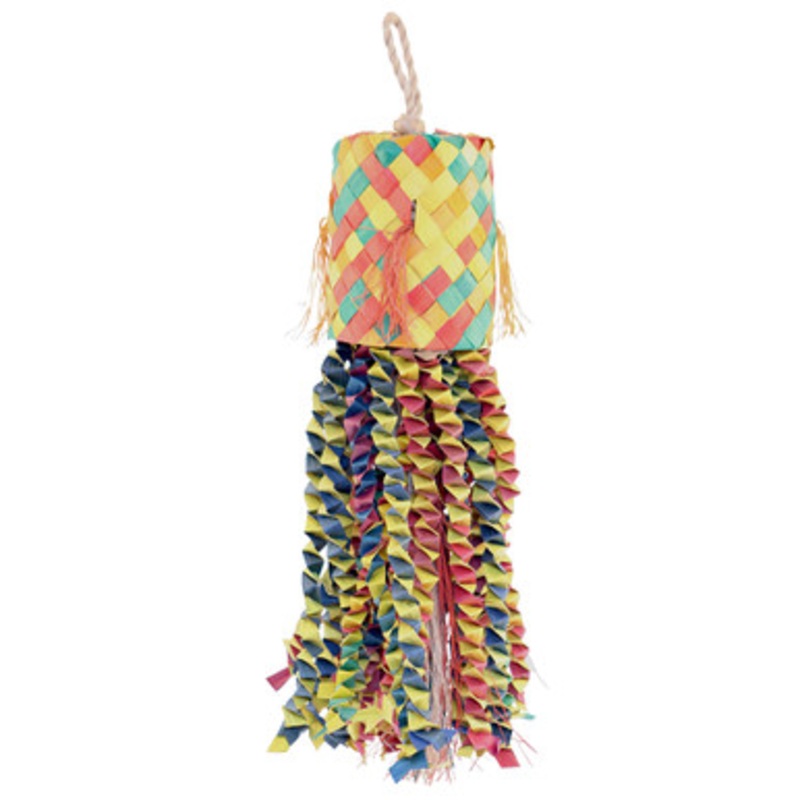 Octopus Pinata Large Natural Woven Palm Leaf Parrot Toy