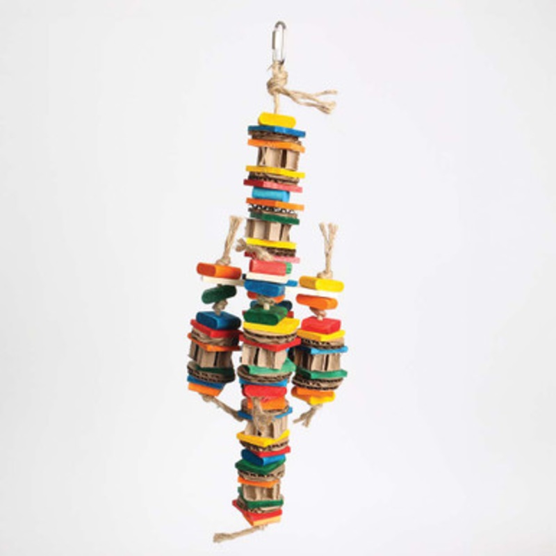 Picolo Wood and Cardboard Parrot Toy Medium
