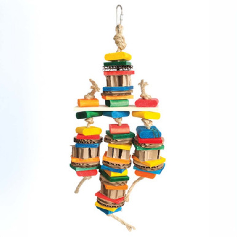 Picolo Wood and Cardboard Parrot Toy Small