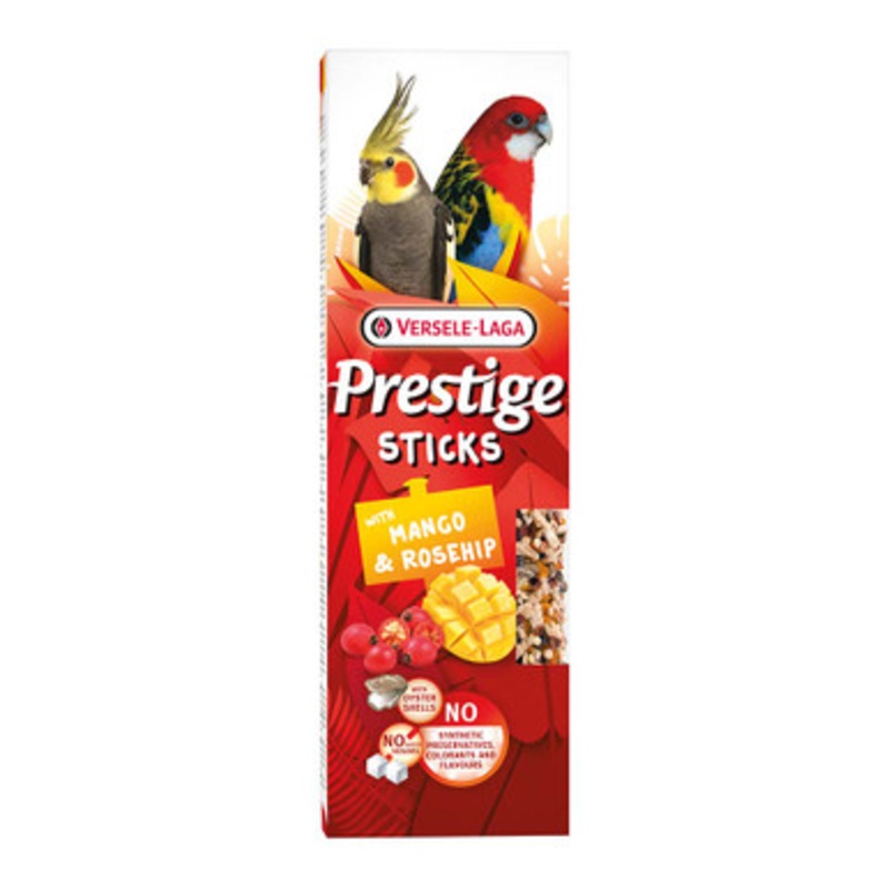 Versele-Laga Prestige Twin Pack Cockatiel Treat Sticks with Mango and Rosehip 140g