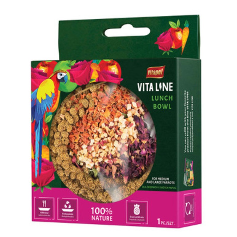 Vitapol Vitaline Lunch Bowl Parrot Treat for Medium Parrots