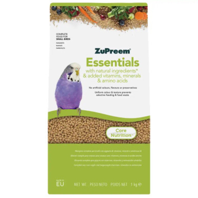 ZuPreem Essentials Natural Complete Budgie Food 1kg