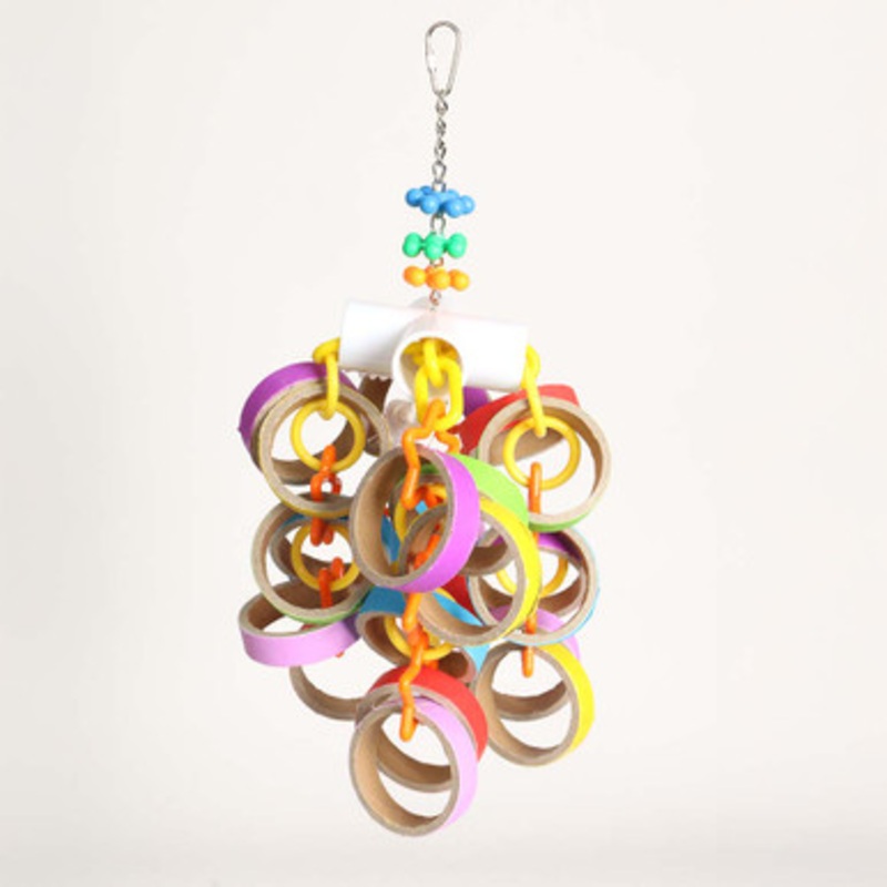 Bagel Cascade Chewable Shredding Parrot Toy