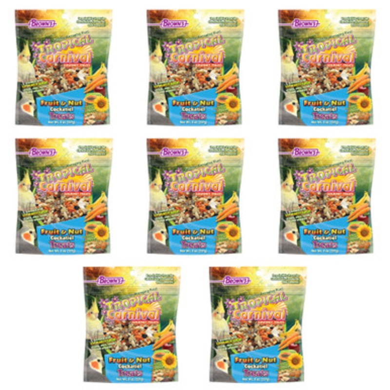 Brown`s Fruit and Nut Carnival Small Parrot Treat 227g Case of 8