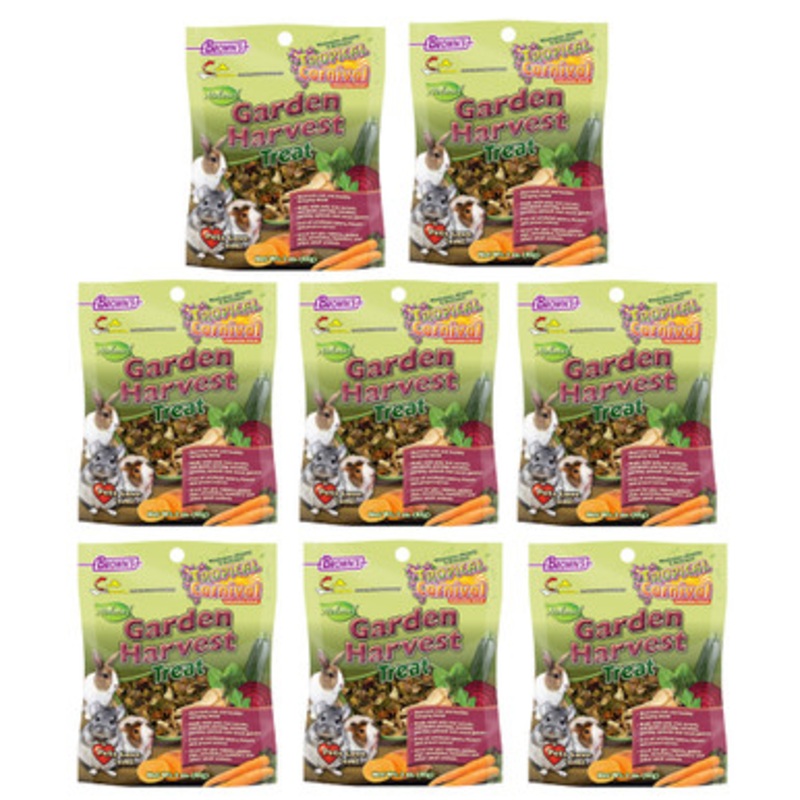 Brown`s Tropical Carnival Natural Garden Harvest Small Animal Treats – 85g Case of 8