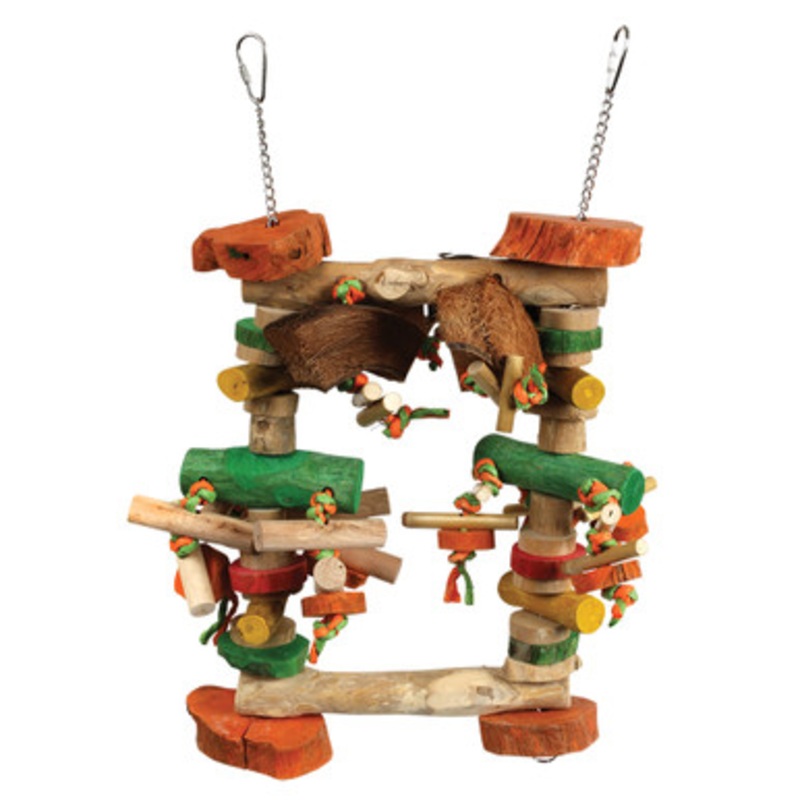 Chew and Swing Activity Parrot Toy Small