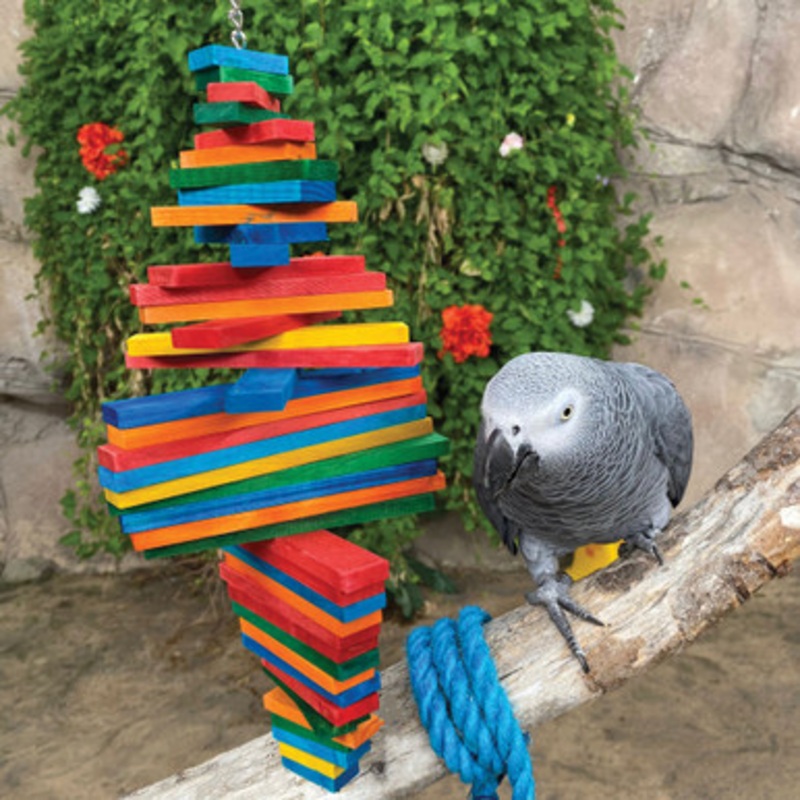 Cocotte – Wooden Chewable Parrot Toy – Medium