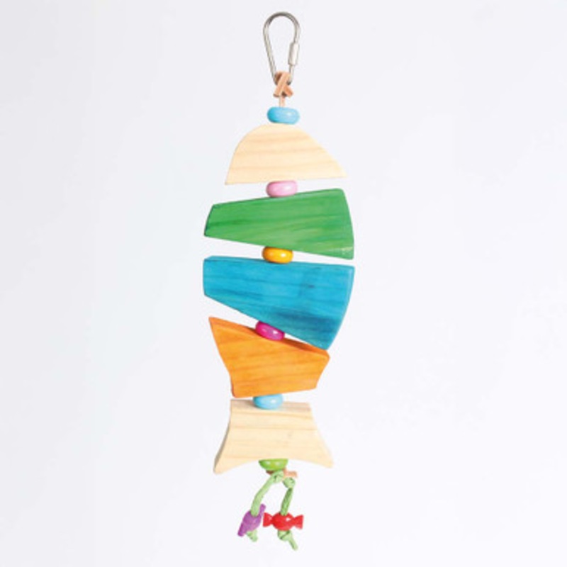 Crazy Carp Cappers Chewable Wood Parrot Toy