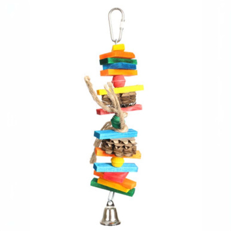 Doly Wood and Cardboard Chew Stacker Parrot Toy