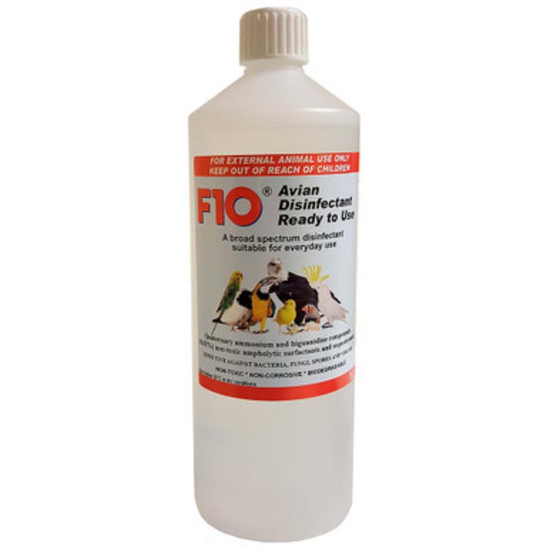 F10 Avian Disinfectant RTU Refill (No Spray Top) – 1 Litre