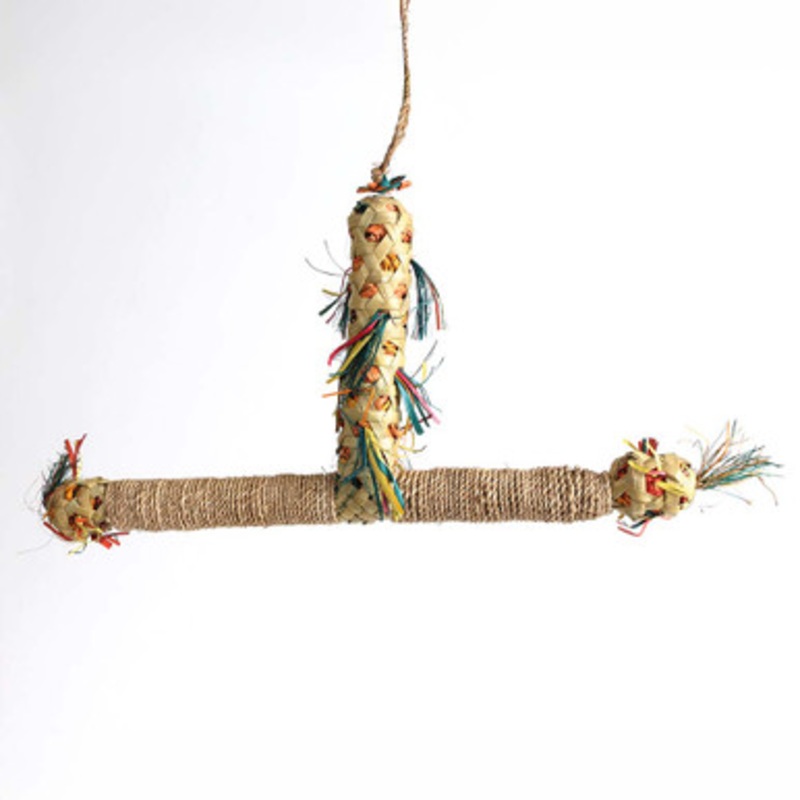 Foraging T Perch Natural Parrot Toy Large