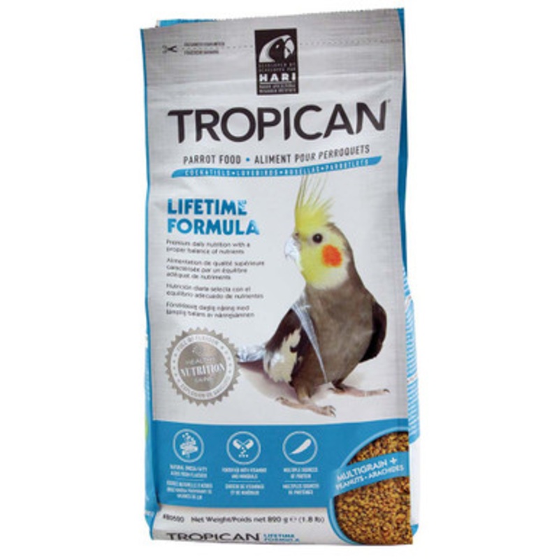 Hari Hagen Tropican Lifetime Formula 2mm Granules Small Parrot Food 820g
