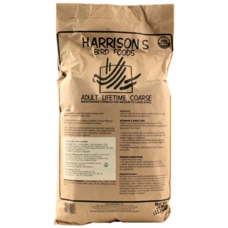 Harrison’s Adult Lifetime Coarse 25lb Complete Parrot Diet
