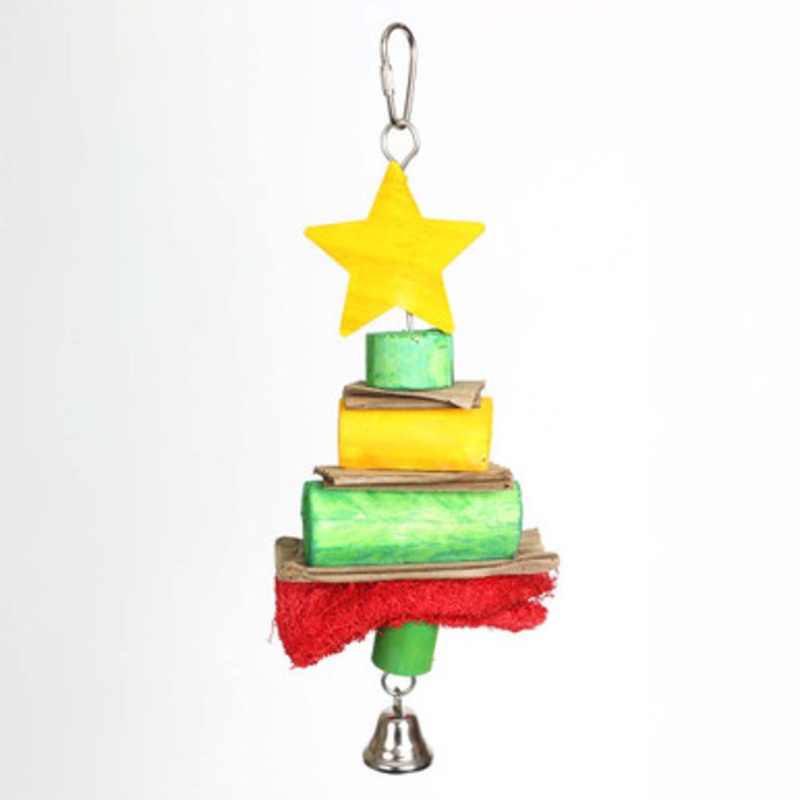Jingle Bell Sola Christmas Tree Parrot Toy