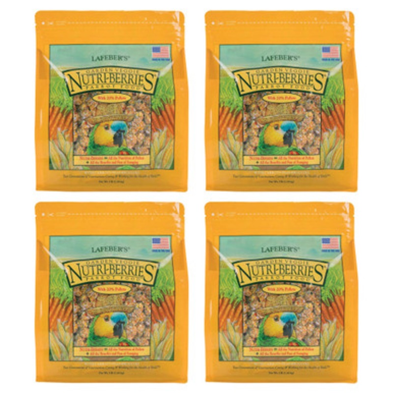 Lafeber NutriBerries Garden Veggie 1.36kg Complete Parrot Food Case of 4
