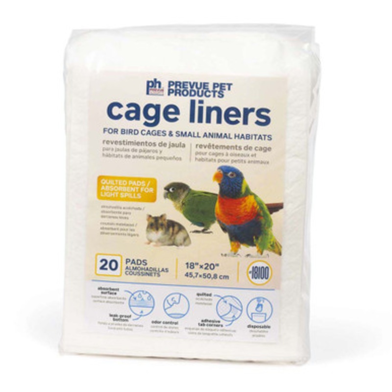 Pack of 20 Parrot Cage Liner Sheets 45.7cm x 50.8cm
