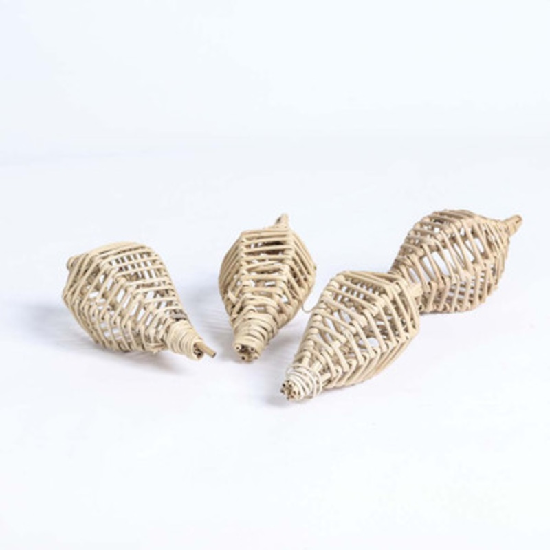 Pack of 4 Large Woven Vine Lanterns Parrot Toy Making Parts