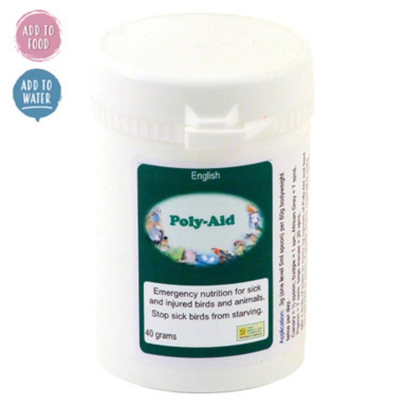 Poly-Aid – 40g – Emergency Nutrition for Pet Birds & Parrots
