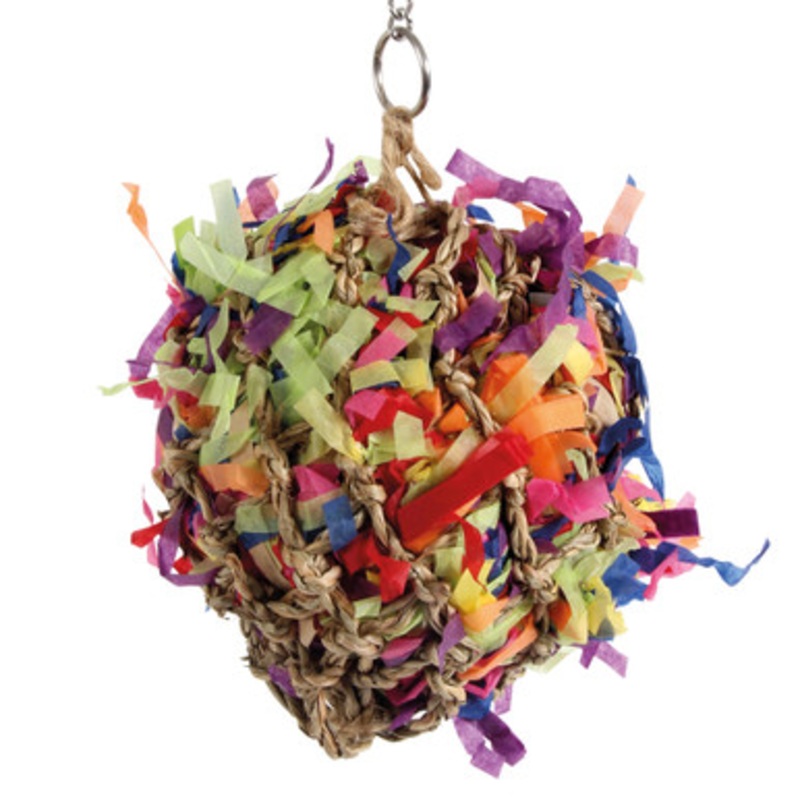 Shreddable Foraging Ball Parrot Toy – Medium
