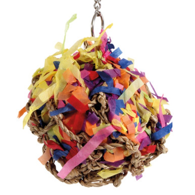Shreddable Foraging Ball Parrot Toy – Small