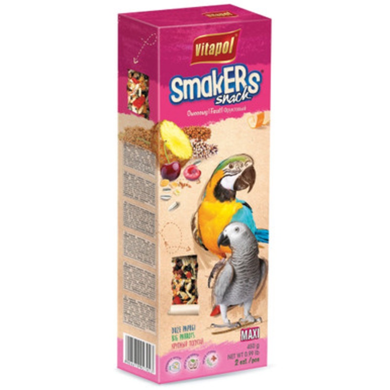 Vitapol Maxi Parrot Sticks Twinpack – Mixed Fruit