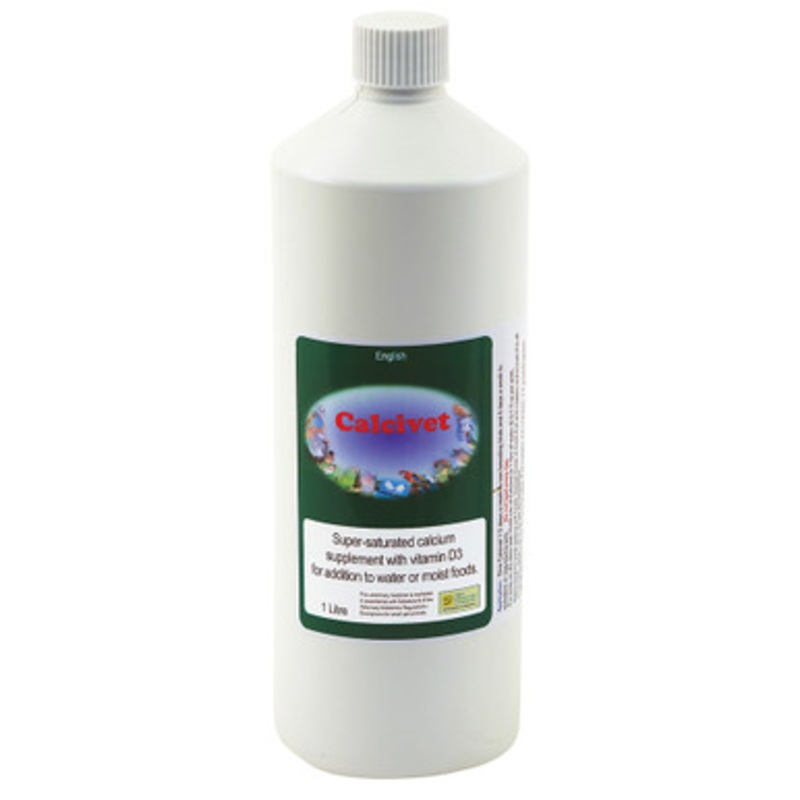 Calcivet 1 Litre Liquid Calcium and D3 Bird Supplement