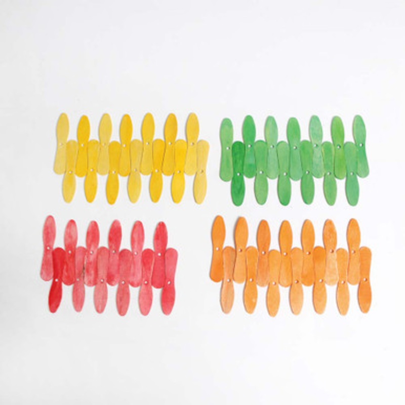 Colourful Wood Ice Cream Sticks – Parrot Toy Parts – 50 Pack