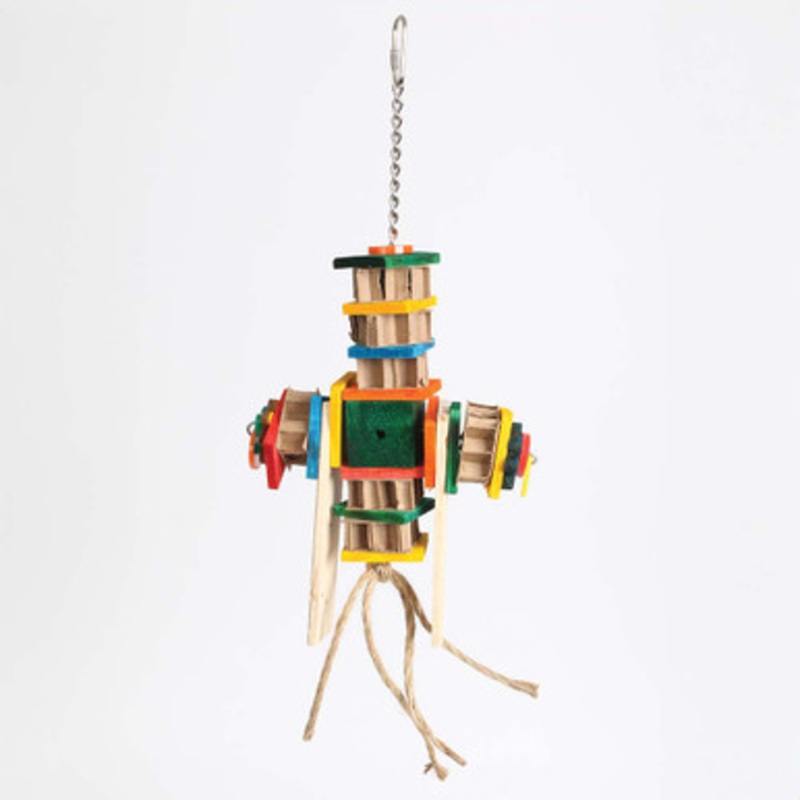 Farfelu Wood and Cardboard Chewable Parrot Toy
