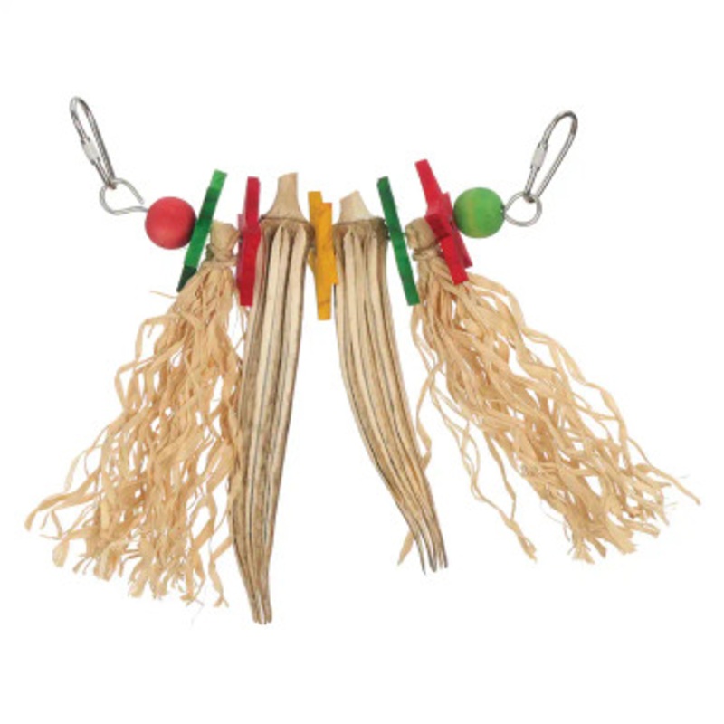 Festive Garland Chew and Shred Parrot Toy