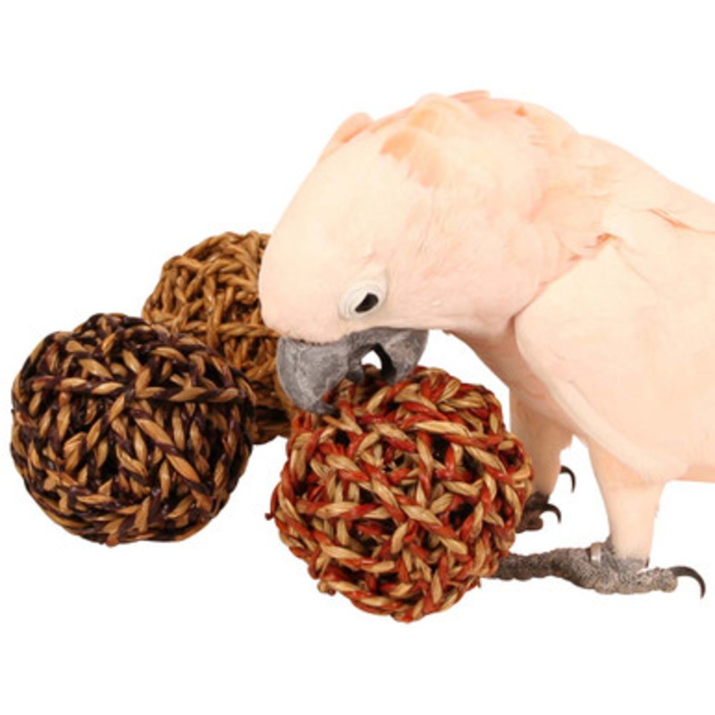 Giant Sea Grass Ball Parrot Chew Toy – Pack of 3