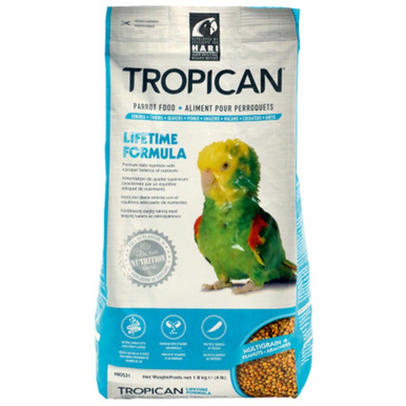 Hari Hagen Tropican Lifetime Formula 4mm Granules Parrot Food 1.8kg