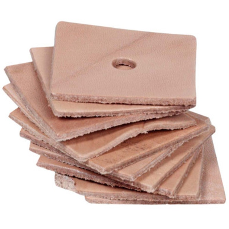 Pack of 10 Leather Squares – Medium – Parrot Toy Making Part