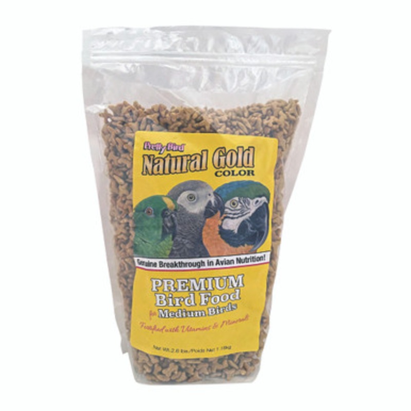 Pretty Bird Natural Gold 2.6lb Medium and Large Parrot Food