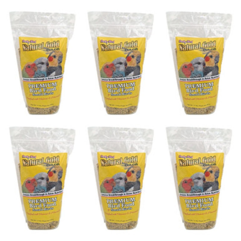Pretty Bird Natural Gold Small 1.5lb Complete Parrot Food Case of 6