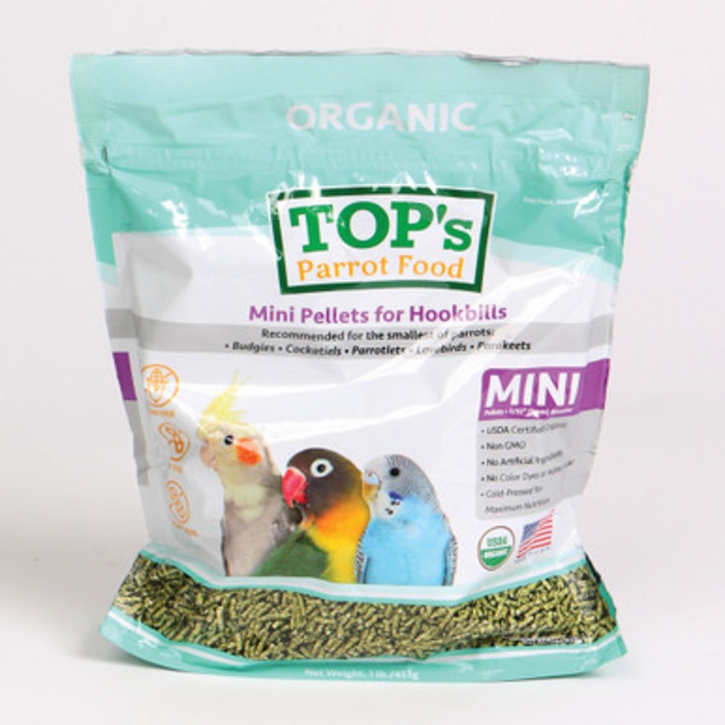 TOP’s Organic Parrot Food Mini Pellets 1lb